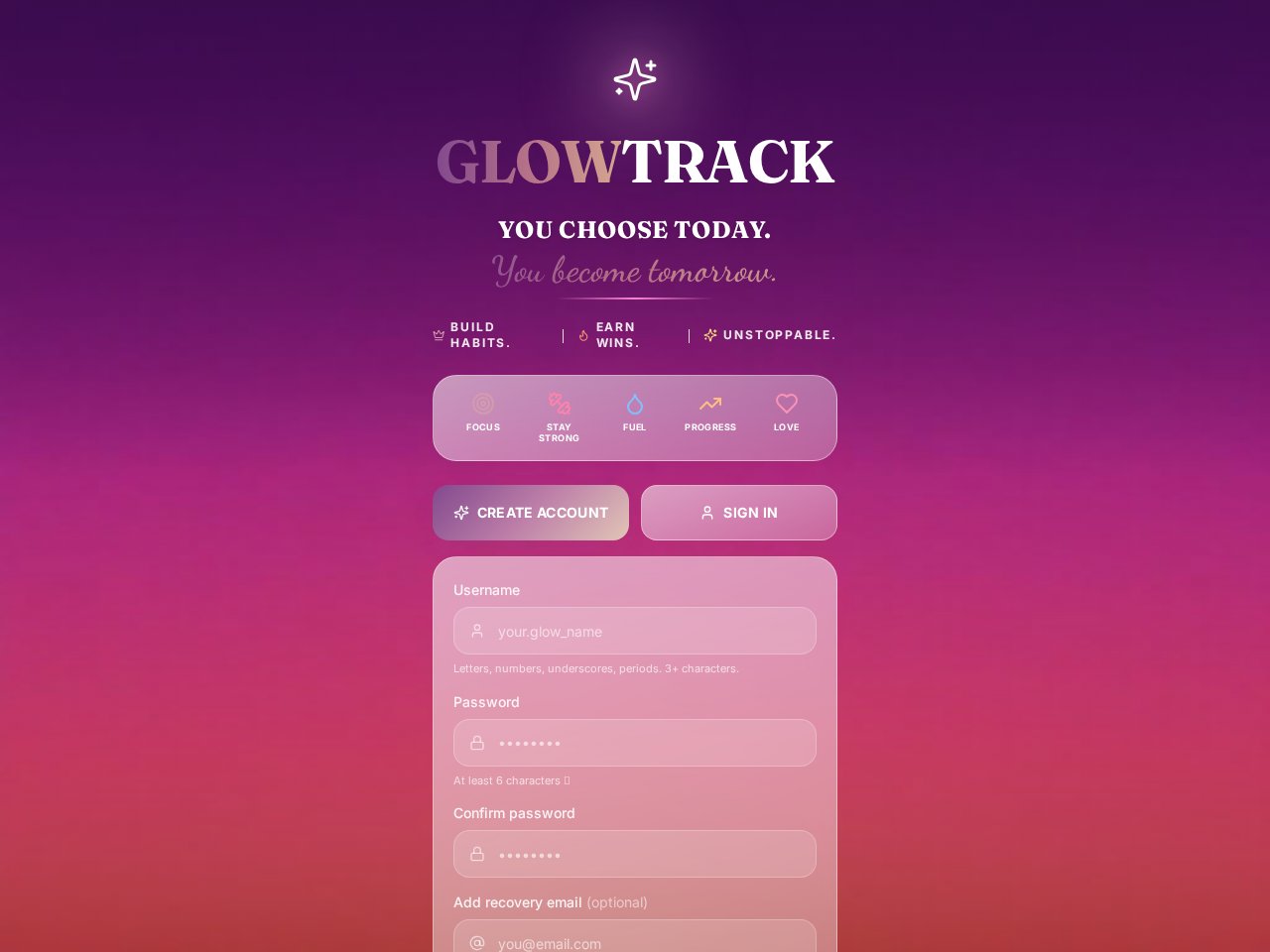 GlowTrack Fitness